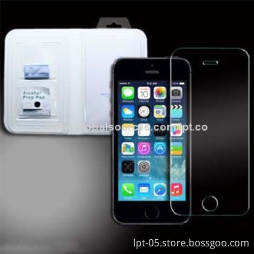 High Quality Premium Real Tempered Glass Film Screen Protector for iPhone 5S